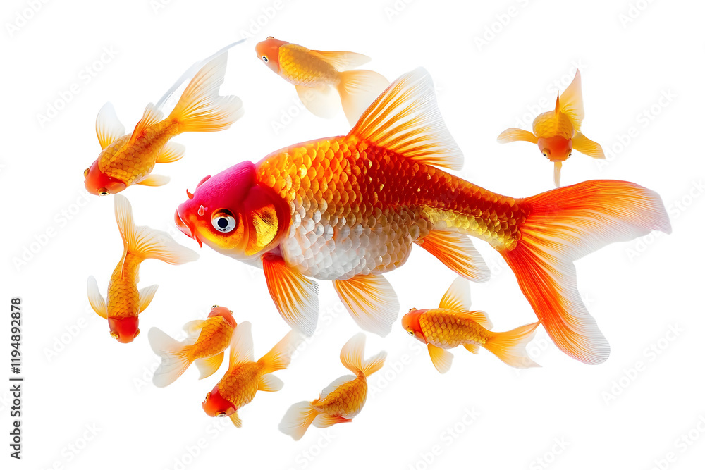 Fototapeta premium goldfish isolated on white