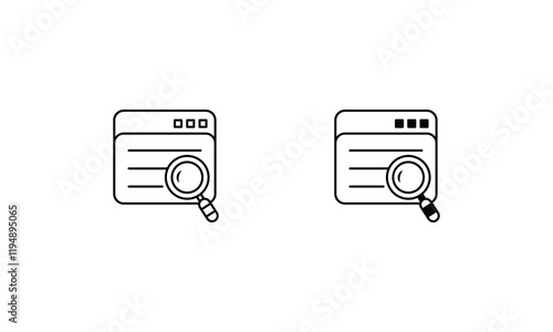 SEO icon set line and glyph vector illustration