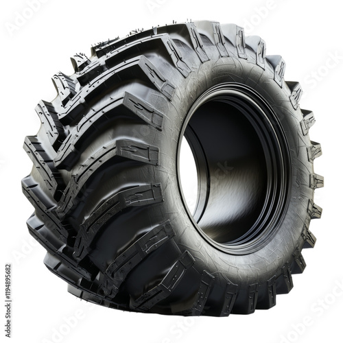 High-Tread Off-Road Tire for All-Terrain Vehicles Isolated on transparent background photo