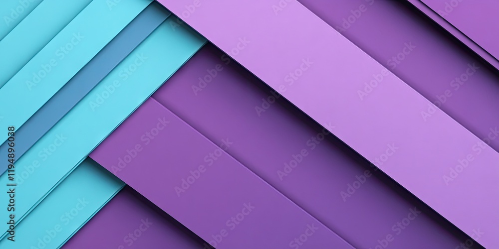 Minimalist background design with overlapping purple and turquoise diagonal planes creating a dynamic contrast in a flat layout with copy space. Minimalist background design with overlapping purple and turquoise diagonal planes creating a dynamic contrast in a flat layout with copy space.