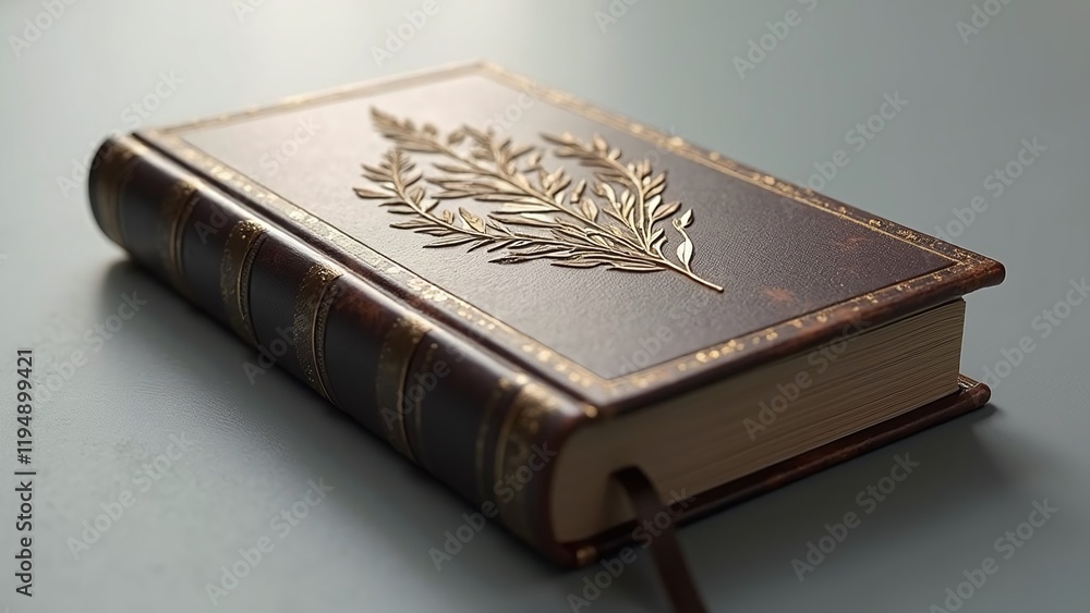 Fototapeta premium minimalist embossed book design literacy event