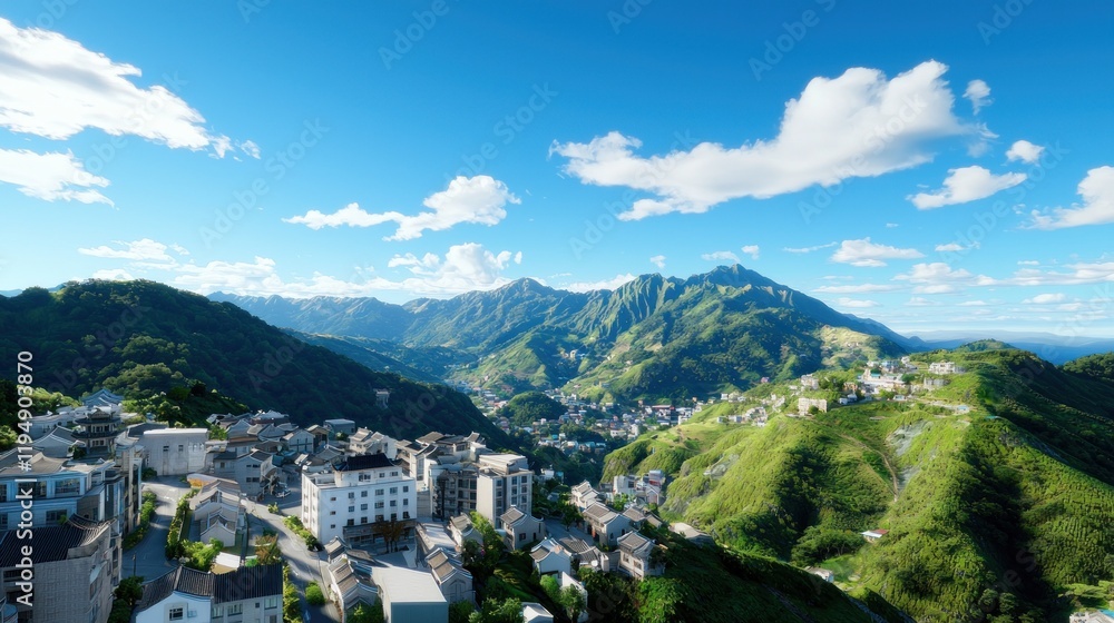 Mountain Village Landscape Mountain Village Landscape