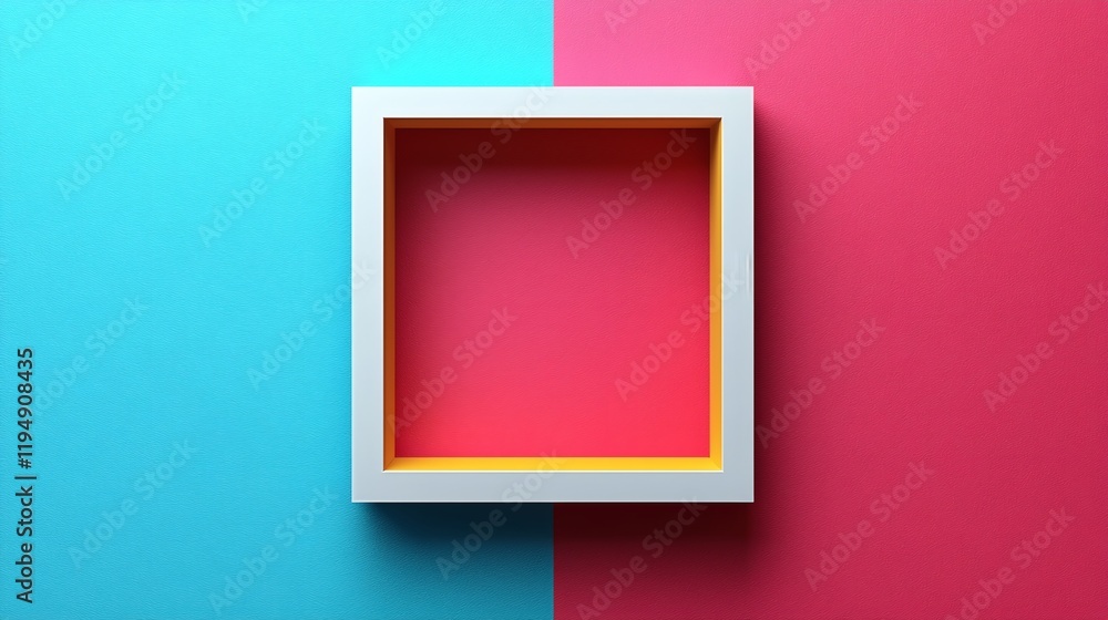 Empty Frame on Colorful Background Empty Frame on Colorful Background