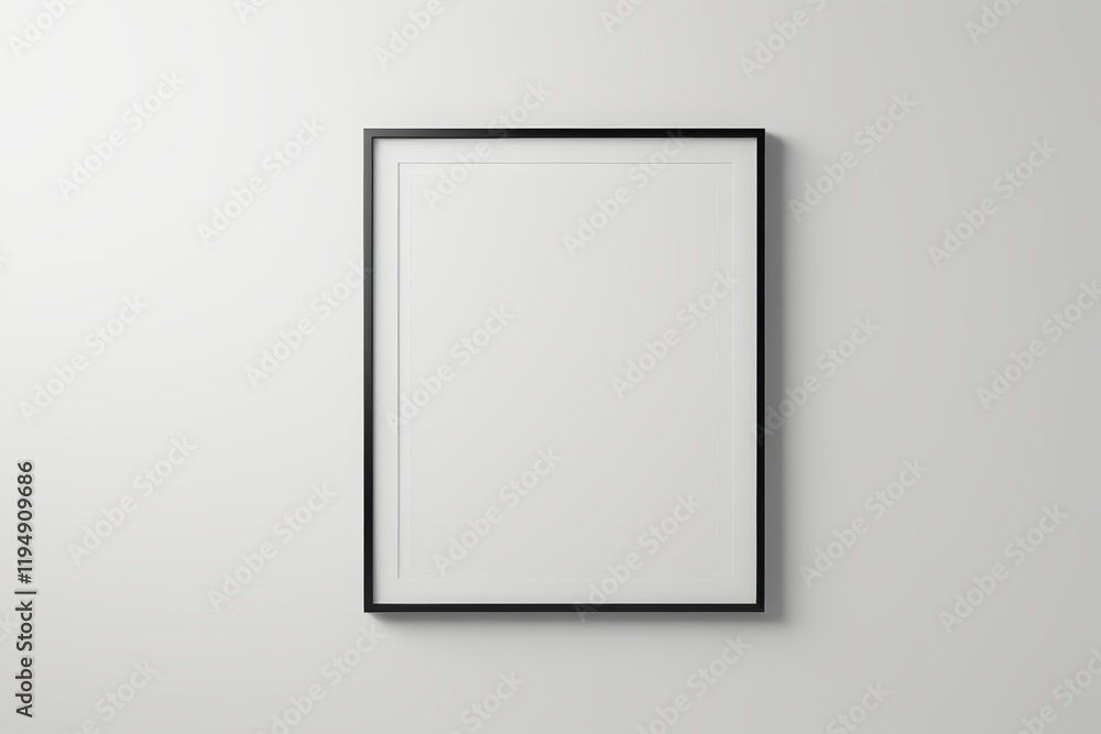 blank picture frame on wall with white background blank picture frame on wall with white background