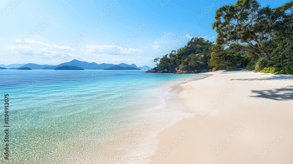 Tranquil Tropical Beach Scene Tranquil Tropical Beach Scene