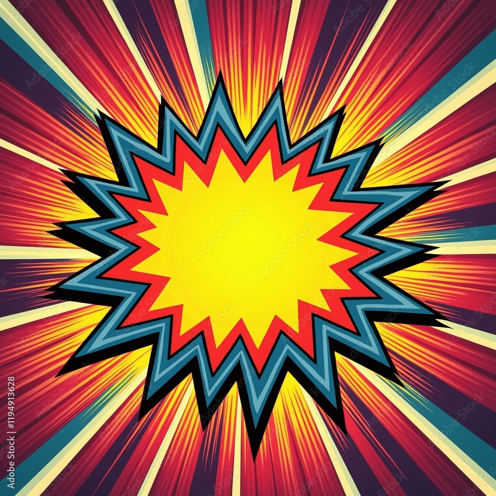 retro comic explosion colorful rays, pop art retro comic explosion colorful rays, pop art