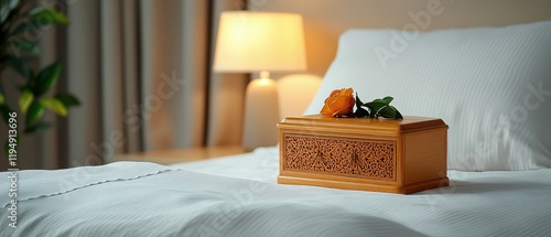 [Cozy bedroom study with books lamp and perfume] Cozy Study Retreat Soft Lighting and Warm Decor