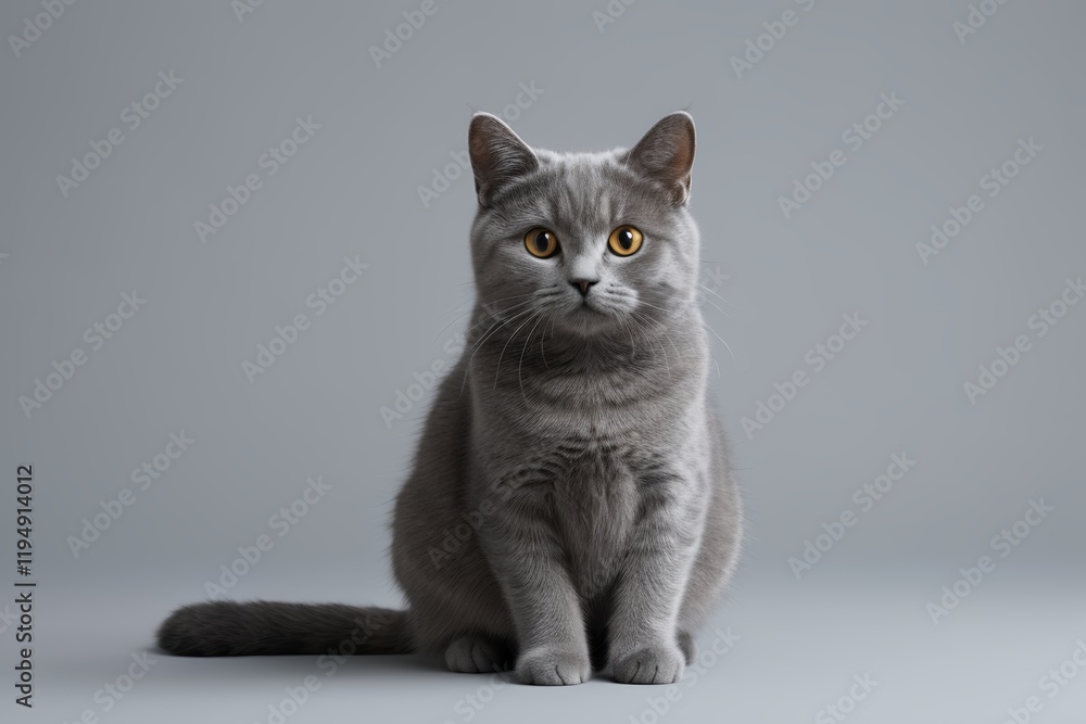 arafed gray cat sitting on a gray surface looking at the camera arafed gray cat sitting on a gray surface looking at the camera