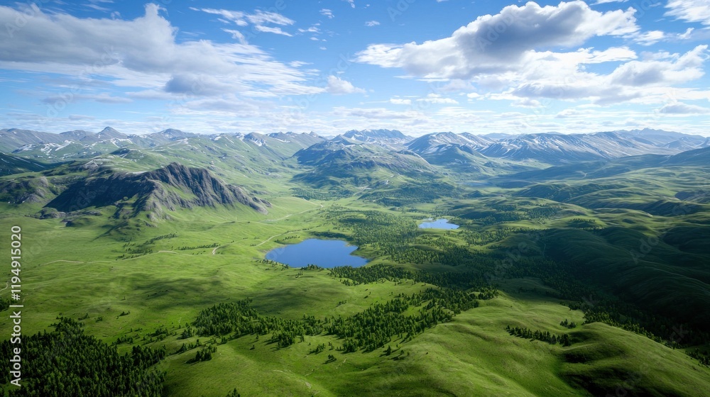 Obraz premium Serene Mountain Lake Landscape