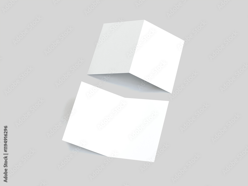 A5 Bifold Brochure Mockup Template Top Left Isolated View.
A5 Bifold Brochure Mockup Template Top Left Isolated View.