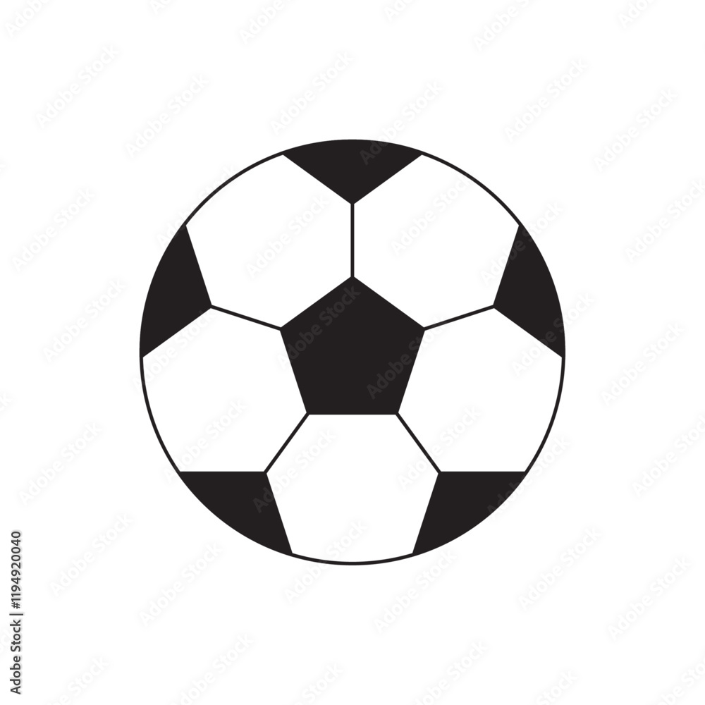 Obraz premium soccer ball flat icon vector illustration