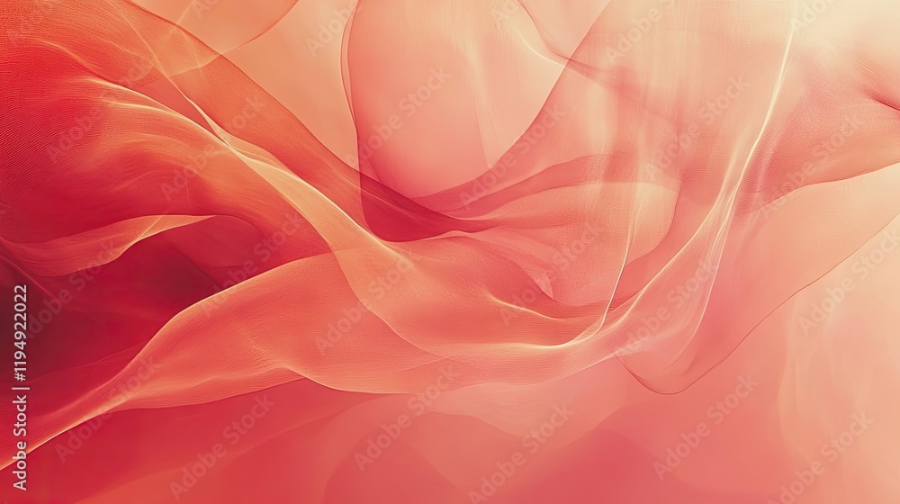 Obraz premium A smooth red abstract art background with flowing gradients, soft curves, and subtle textures, ideal for contemporary and modern design projects.