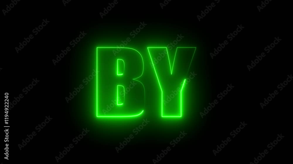 Neon by text latter icon animation text by message, text, phone mobile smartphone online technology communication social SMS internet concept digital chat icon. 