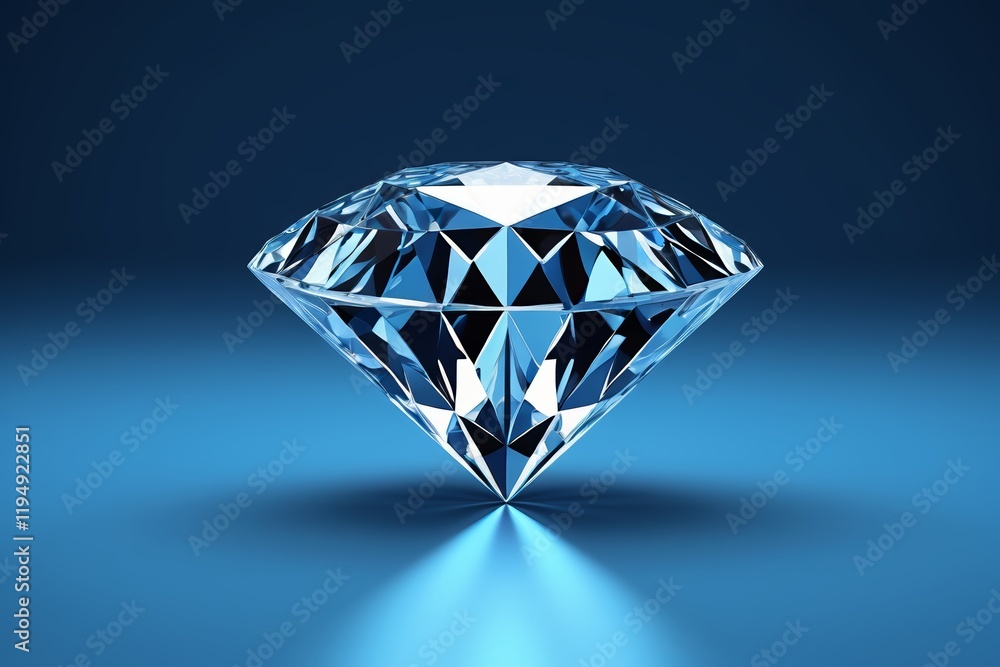 a close up of a diamond on a blue surface a close up of a diamond on a blue surface