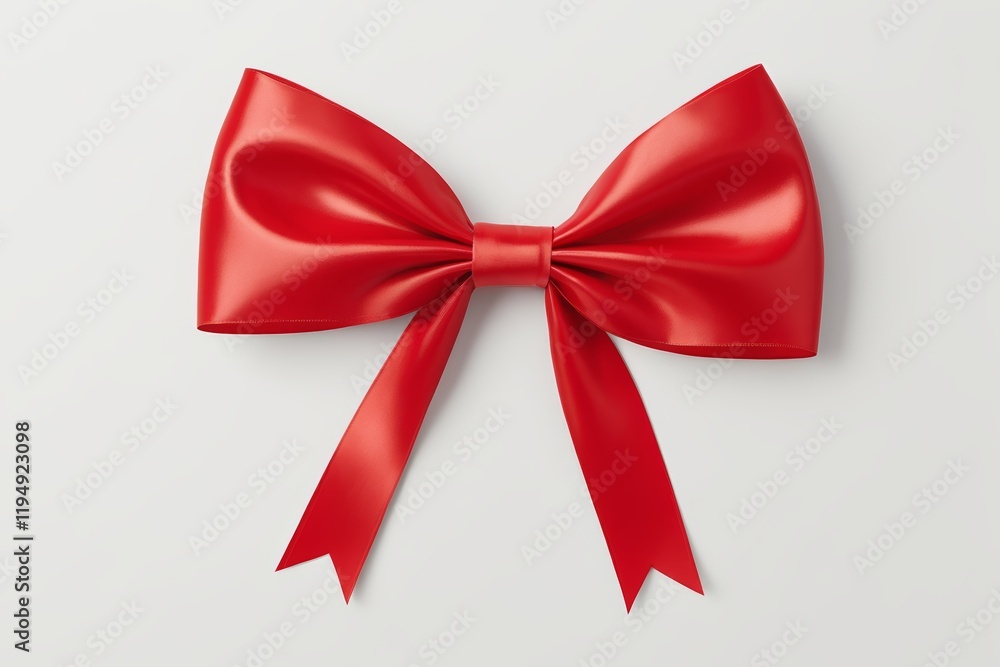 Fototapeta premium a close up of a red bow on a white surface