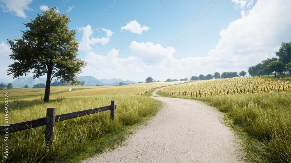 Fototapeta premium Serene Countryside Path