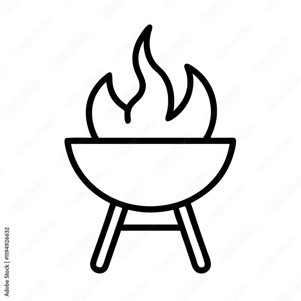 bbq flames icon, bbq flames line art - simple line art of bbq flames, perfect for bbq flames logos and icons and themed design bbq flames icon, bbq flames line art - simple line art of bbq flames, perfect for bbq flames logos and icons and themed design