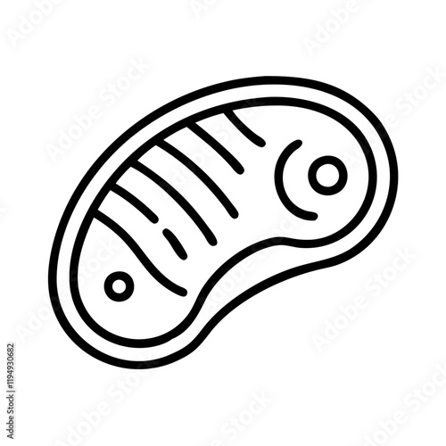 marinated steak icon, marinated steak line art - simple line art of marinated steak, perfect for marinated steak logos and icons and themed design 
