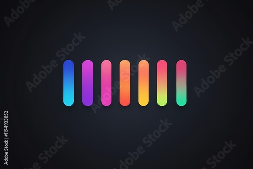 a close up of a colorful line of lines on a black background