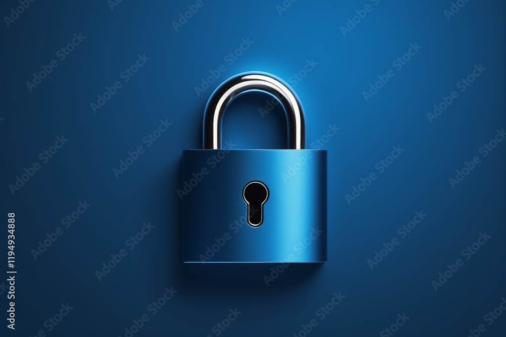 a close up of a padlock on a blue background a close up of a padlock on a blue background