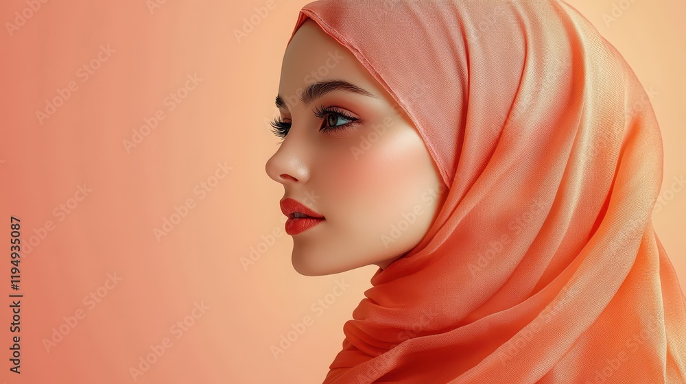 A stunning portrait featuring a woman placed in a beautifully minimalist environment. The soft hues gently accentuate her natural beauty and elegance A stunning portrait featuring a woman placed in a beautifully minimalist environment. The soft hues gently accentuate her natural beauty and elegance