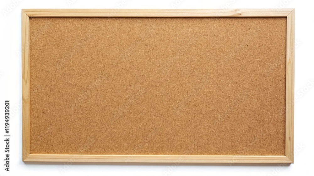 Fototapeta premium Empty bulletin board on white background 