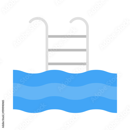 Swimming pool flat icon