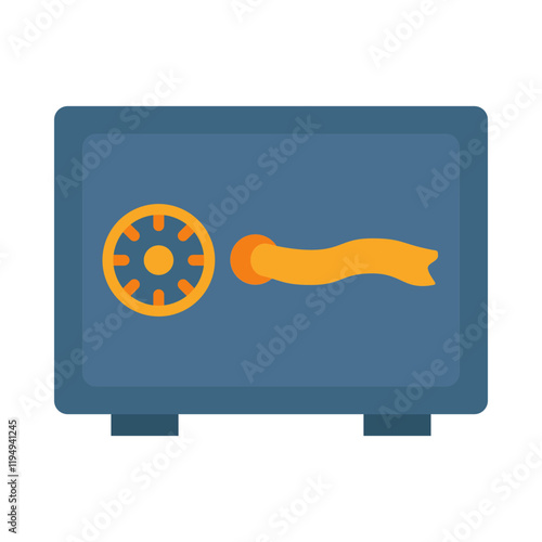 Safe box flat icon