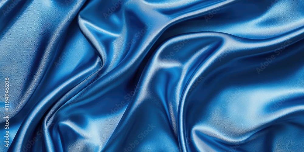 Elegant blue satin fabric background with smooth, flowing texture, featuring deep and light shades of blue in varying folds and creases. Elegant blue satin fabric background with smooth, flowing texture, featuring deep and light shades of blue in varying folds and creases.