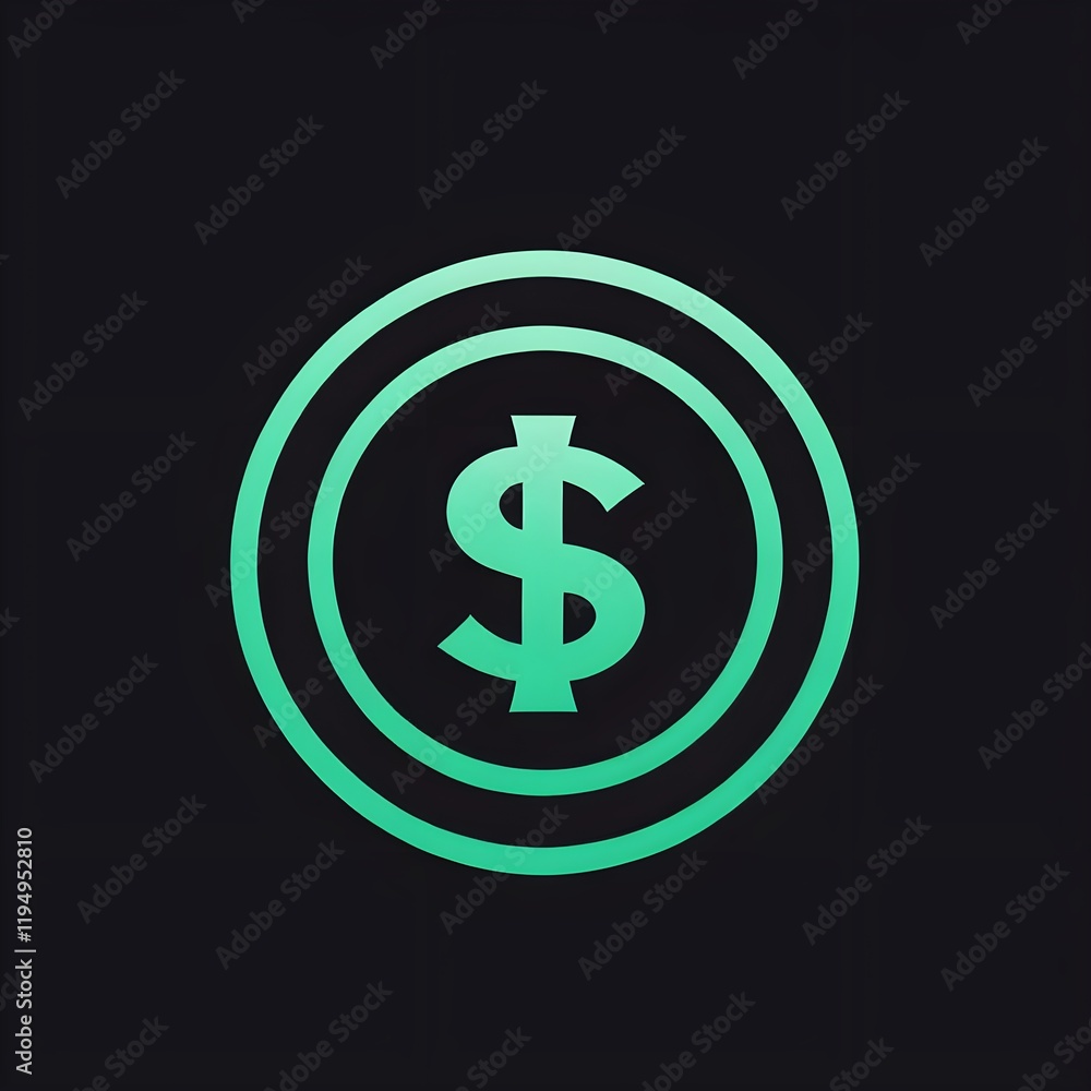 Black background featuring a dollar sign icon, representing wealth and financial significance, generative ai Black background featuring a dollar sign icon, representing wealth and financial significance, generative ai