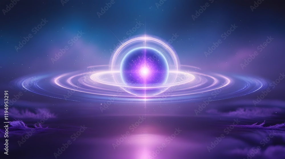 Mesmerizing Luminous Halo Effect with Central Orb in Blue and Purple
Mesmerizing Luminous Halo Effect with Central Orb in Blue and Purple