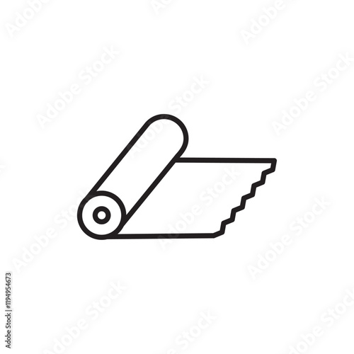 aluminum foil icon Flat illustration sign