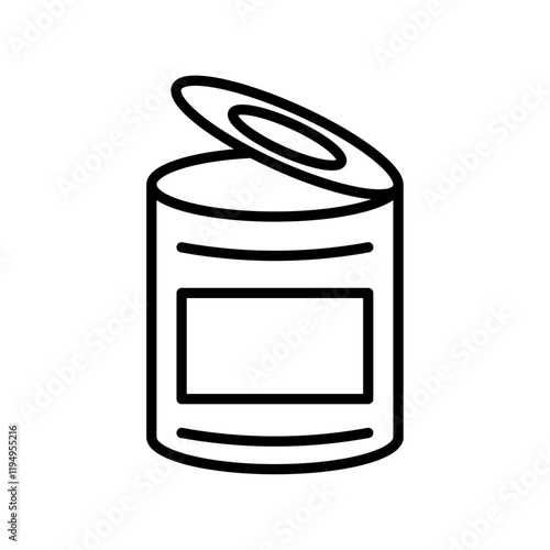 Canned food icon Flat illustration sign