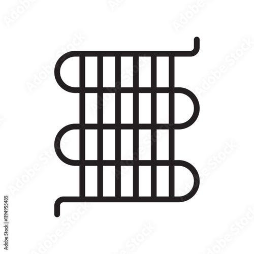 Condenser coil icon Flat illustration sign