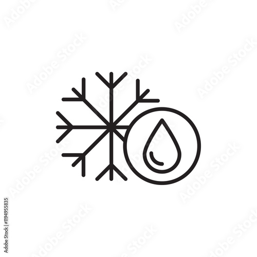 Defrost icon Flat illustration sign