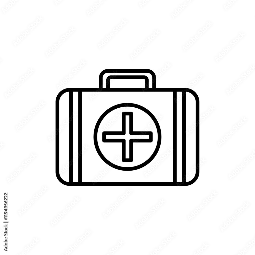 First aid box icon Flat illustration sign First aid box icon Flat illustration sign