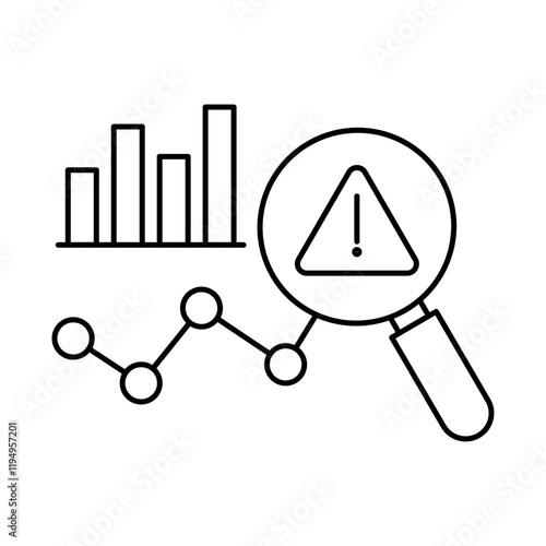 Anomaly Detection – Chart and Magnifying Glass Representing Identification of Irregularities