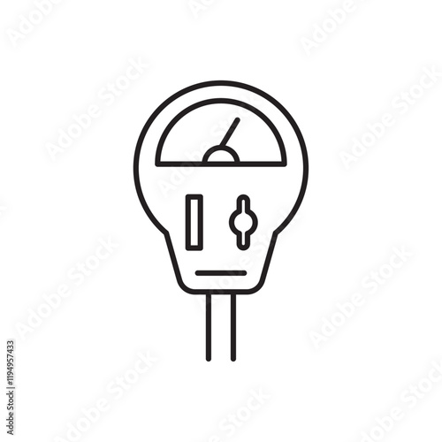 Parking meter icon Flat illustration sign