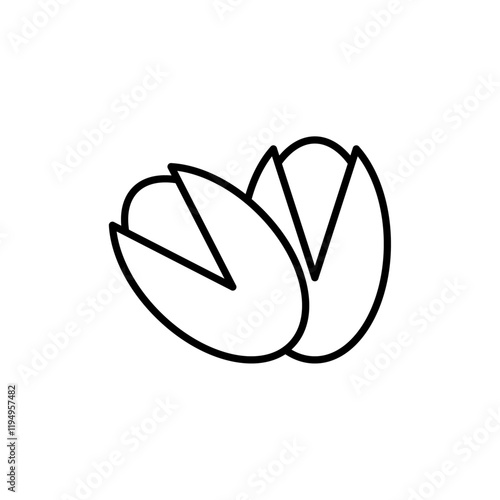 pistachio icon Flat illustration sign