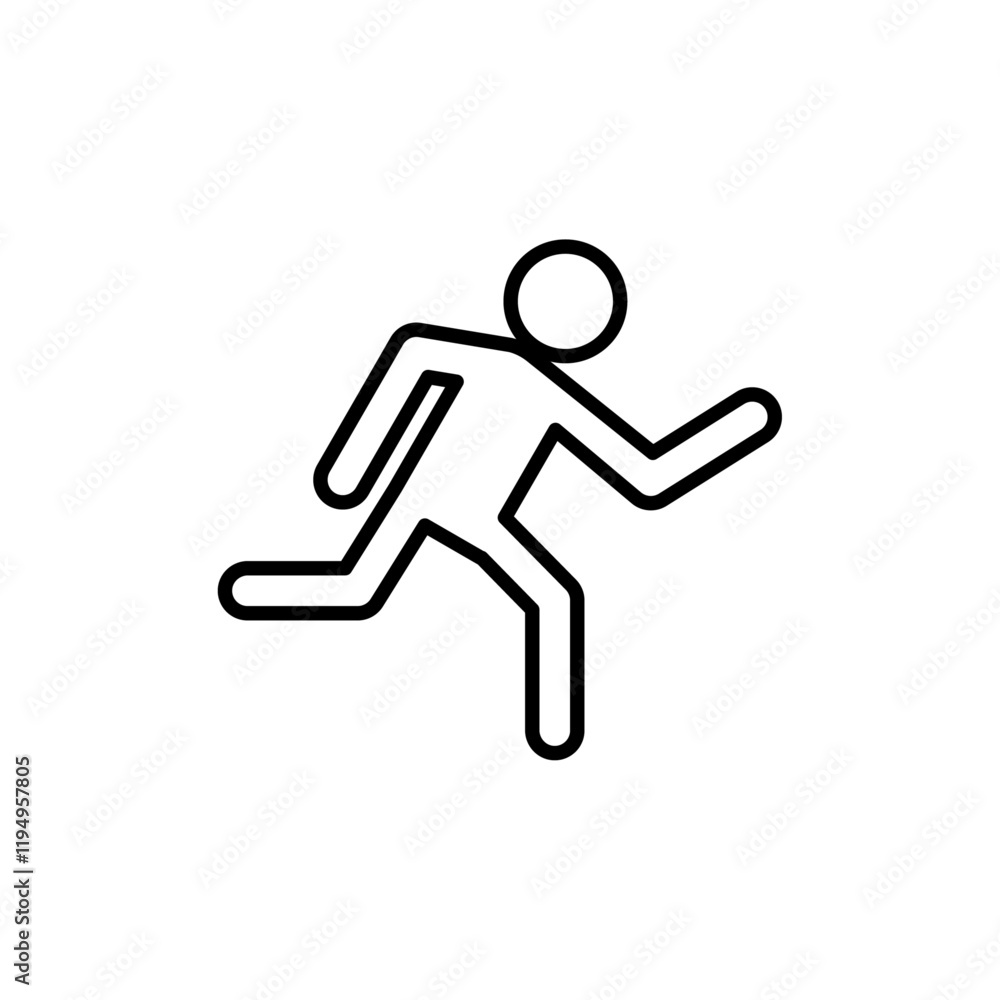 Running icon Flat illustration sign Running icon Flat illustration sign