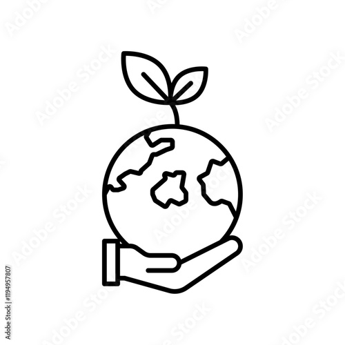 save environment icon Flat illustration sign