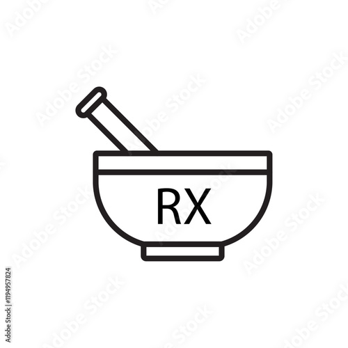 RX icon icon Flat illustration sign