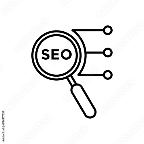 SEO icon Flat illustration sign