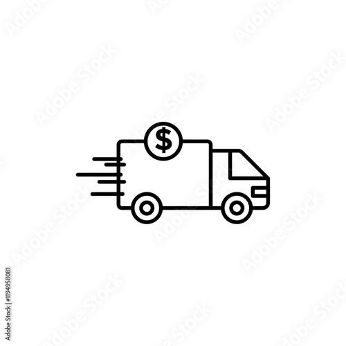 shipping charges icon Flat illustration sign