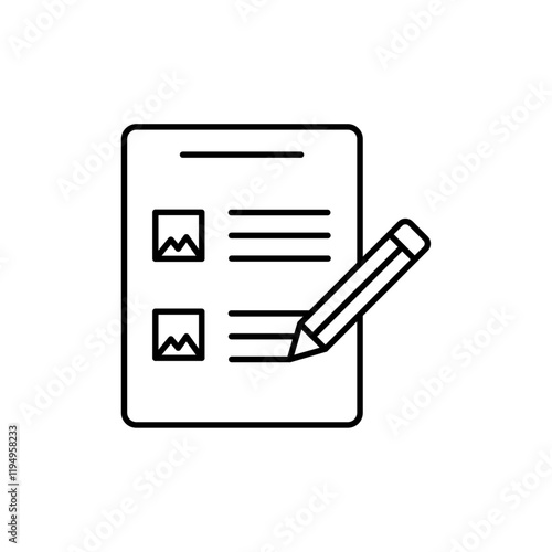 Storybord icon Flat illustration sign