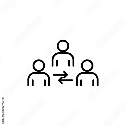 Third party icon Flat illustration sign
