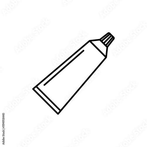 Toothpaste tube icon Flat illustration sign