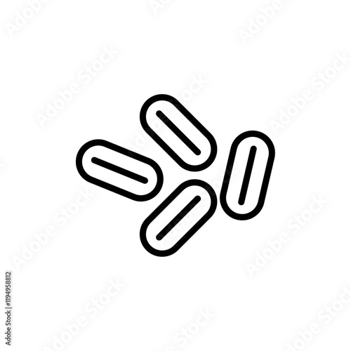 Yeast icon Flat illustration sign
