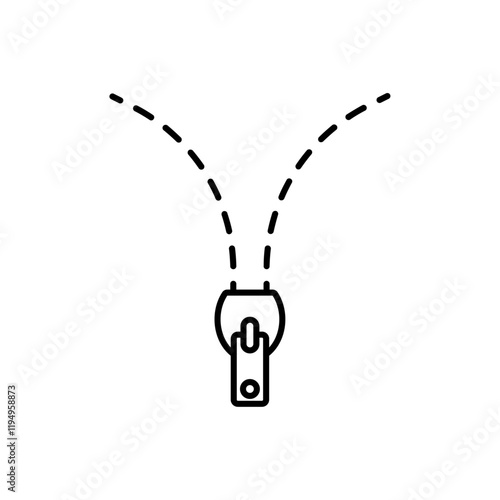 Zip icon Flat illustration sign