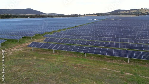 A massive field of solar panels in Glenrowan Australia